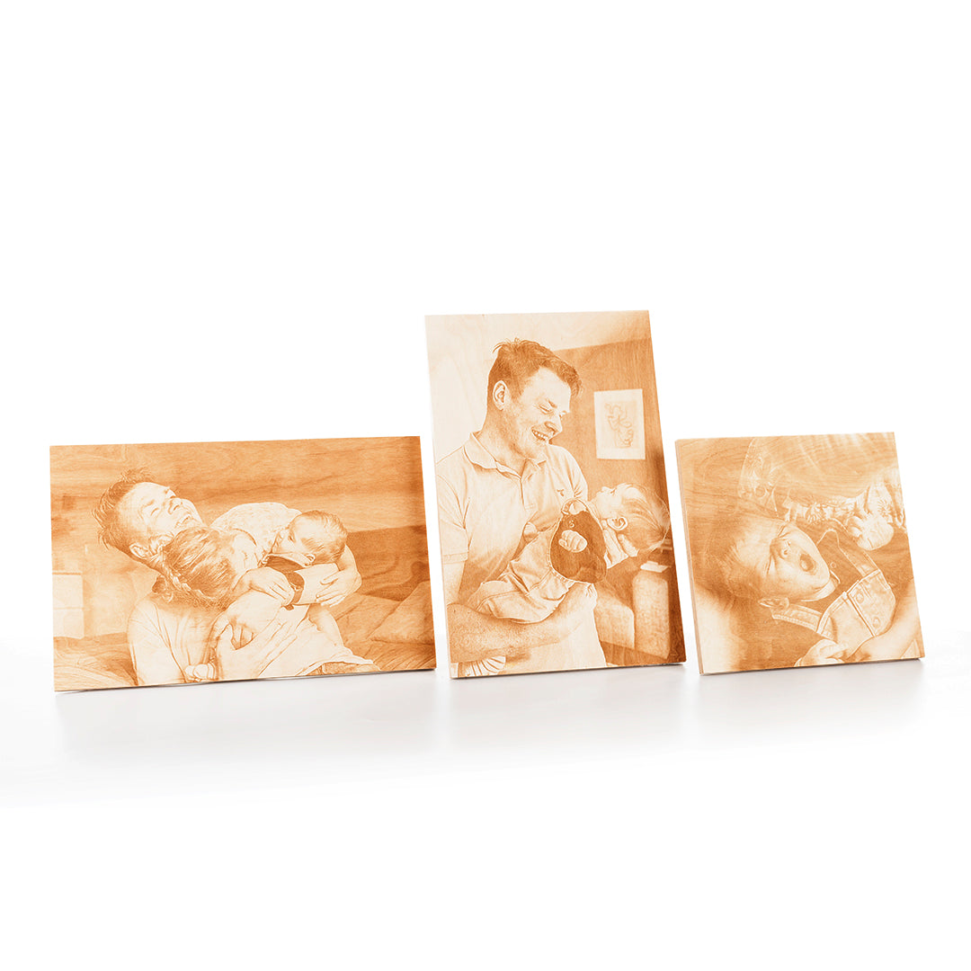 Cadeaubon: Foto gebrand op hout - DeLuxe